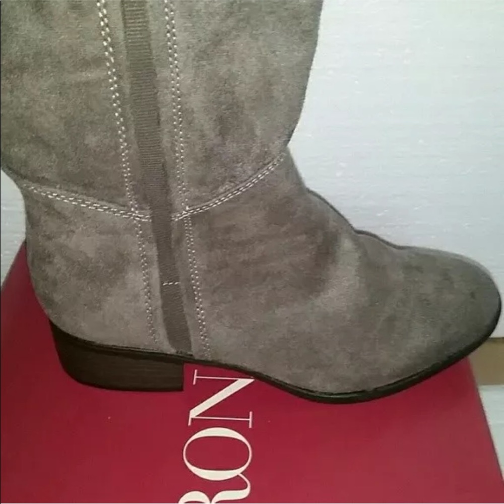 NEW! Merona Pull-on Riding Boots - Dark Grey/Gray - Picture 2 of 4